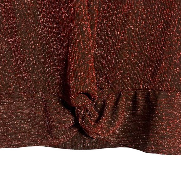 Red Metallic twist blouse Size Large women NEW WITH TAG🏷 - Picture 5 of 13